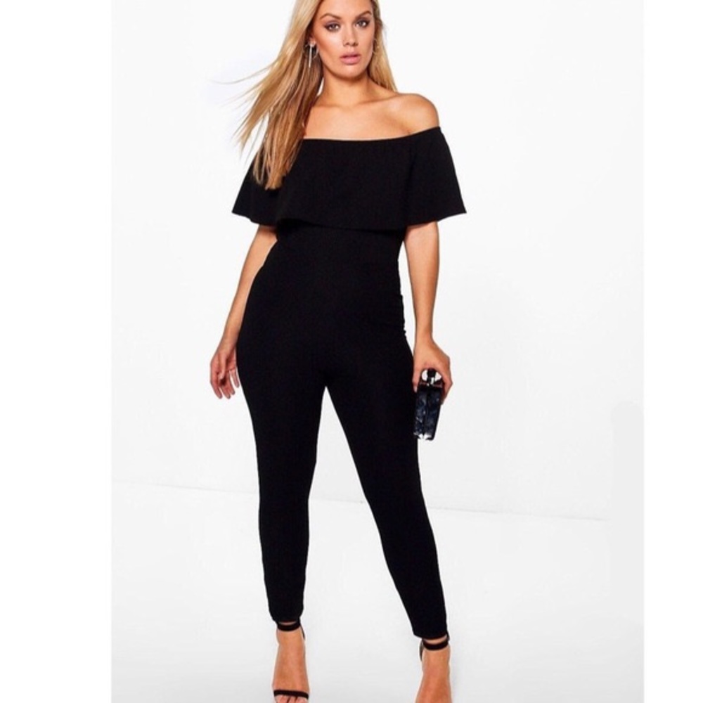 Boohoo Off the Shoulder Jumpsuit